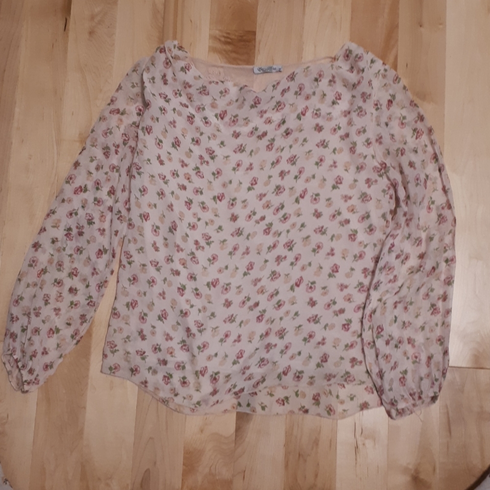 A flowery blouse